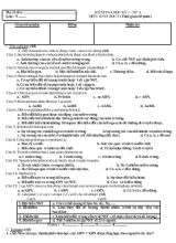 Kiểm tra học kỳ I  đề a môn sinh học 9 (thời gian 45 phút)
